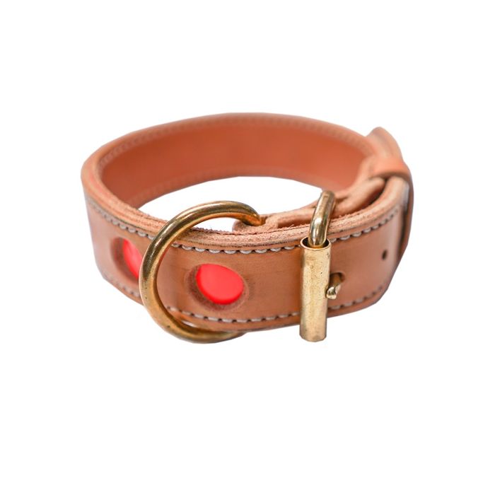 18 inch reflecto Leather Collar