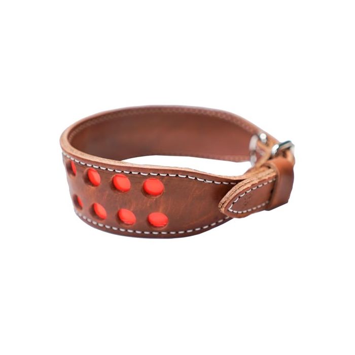 23 inch Tapered Reflecto Leather Collar