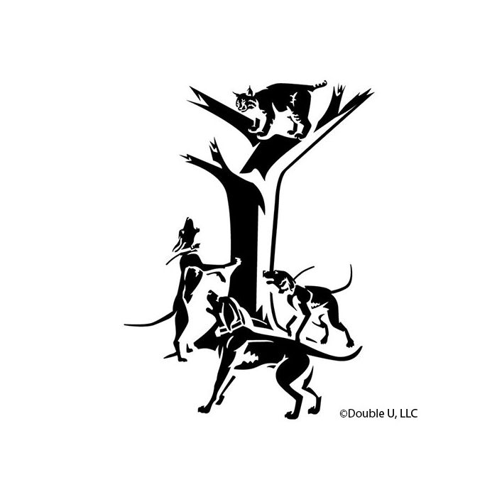 Bobcat Treed Vinyl Decal Hounds