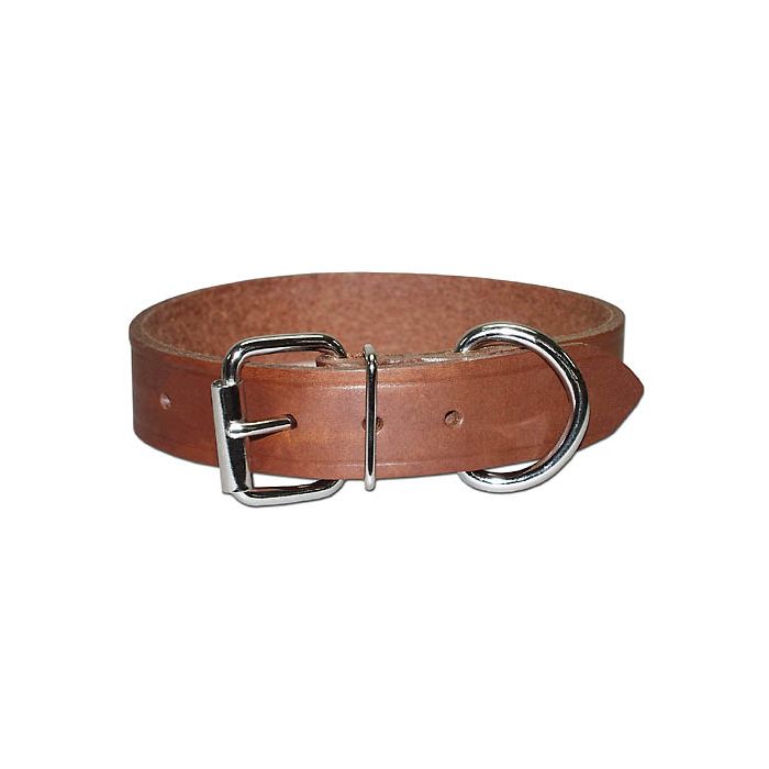 Leather 1" Bully D-Ring Collar 