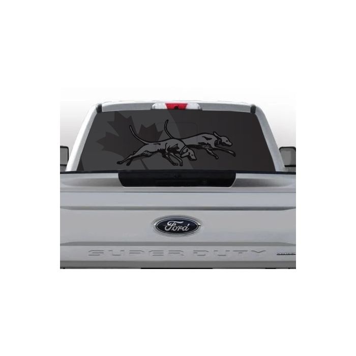 large truck black on black canada running dogs