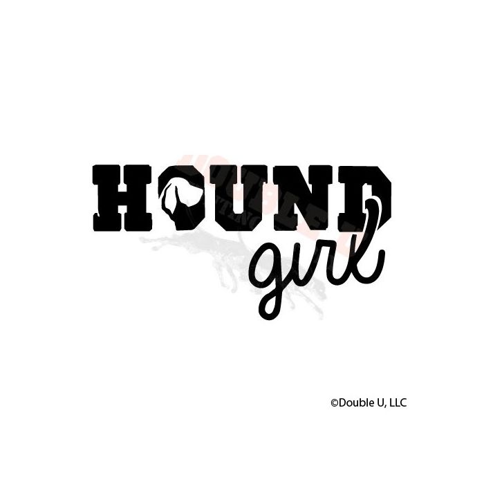 Hound Girl cursive Decal