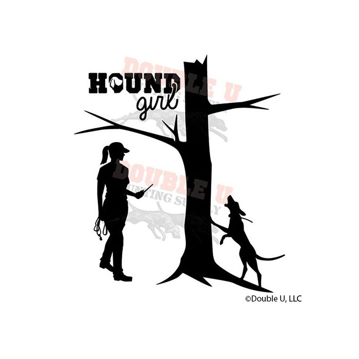 Hound Girl Treed Decal