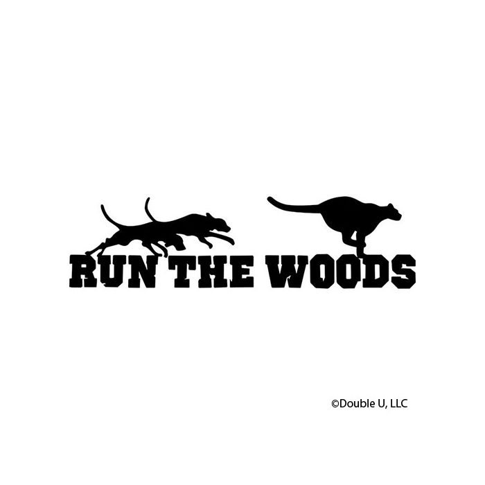 Run The Woods Silhouette Vinyl Decal