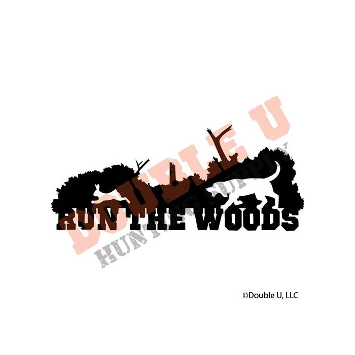 Run the Woods Rabbit Vinyl Decal