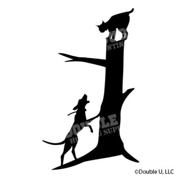 Double U Bobcat Treed Single Hound Decal 