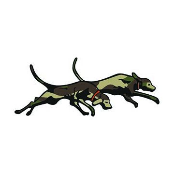 Double U Hunting Supply Camo Dogs Sticker