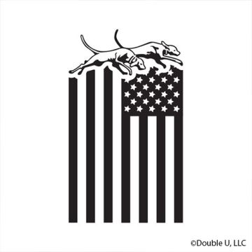 Double U Dogs American Flag Decal
