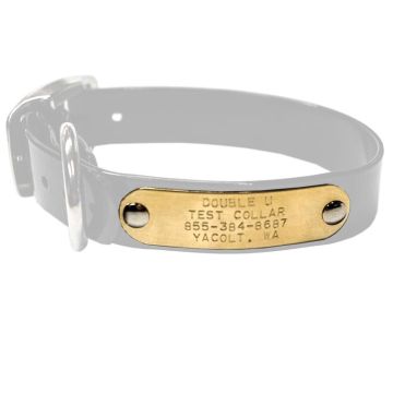 Brass Name Plate for Hunting Dog Collar. Collar not included