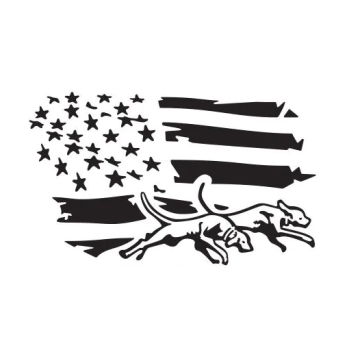 Double U Ol' Glory American Flag Decal