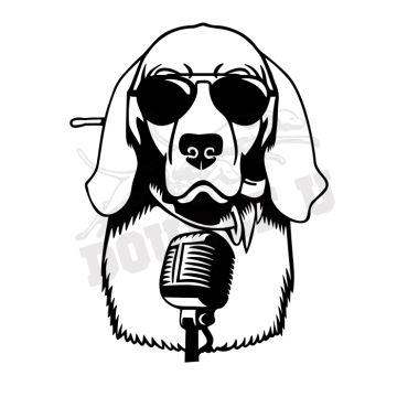 Double U Podcast Hound Dog Decal