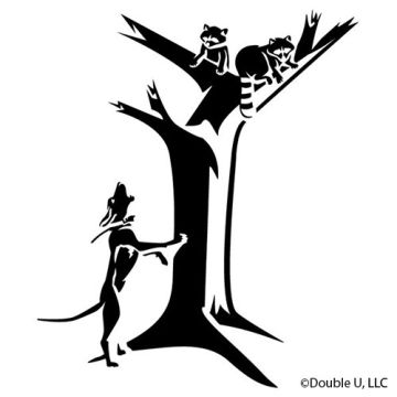 Raccoons Treed coonhound vinyl Decal