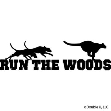 Run The Woods Silhouette Vinyl Decal