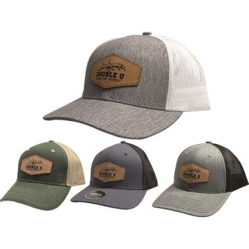 Double U Leather Patch Hat