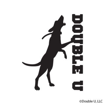 Double U Treeing Dog Decal