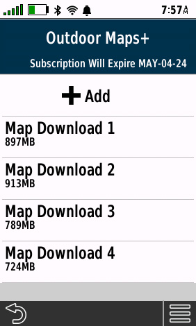 outdoor map subscripton